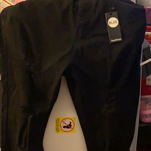 Black distressed jeans